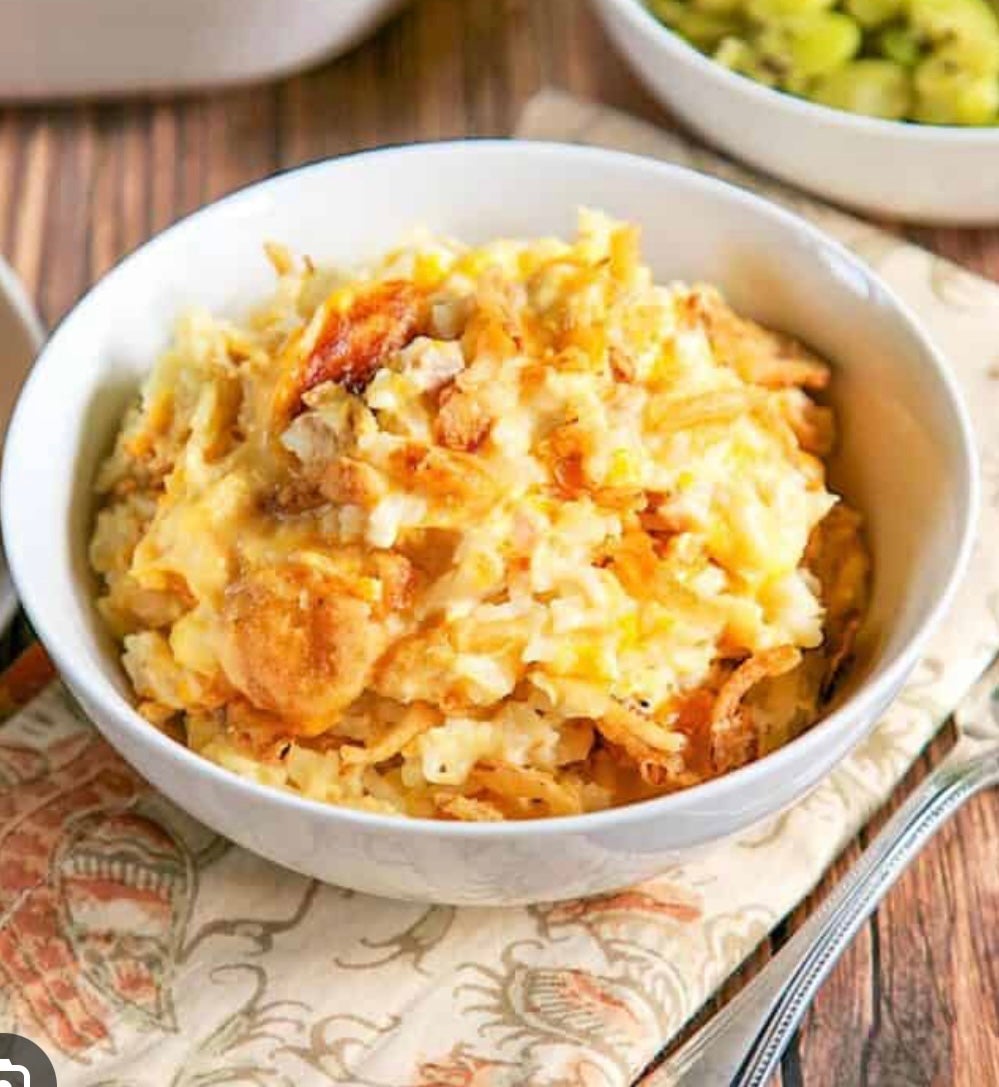 French Onion Chicken Rice Hot Dish Gochnauer Farms